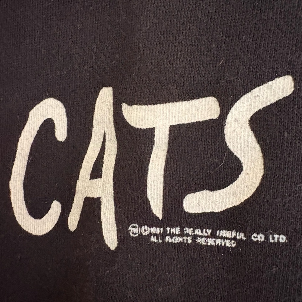 Vintage CATS on Broadway crew neck sweatshirt 1981